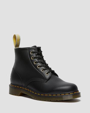 Dr Martens Vegan 101 Felix Enkellaars Dames Zwart | NL 694XYU